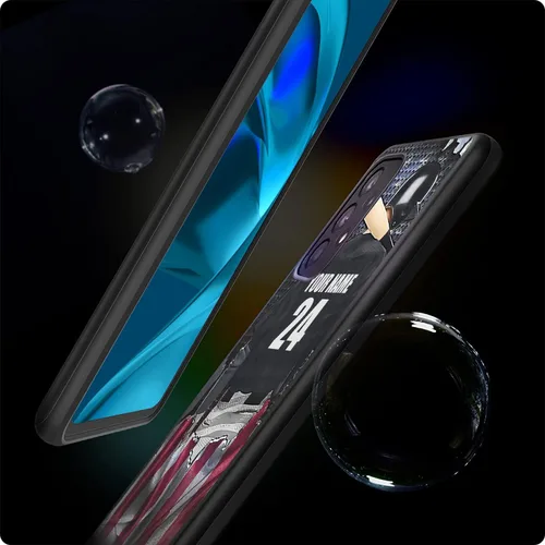 Miniatura 3 de Fundas de teléfono con número de nombre personalizado, diseño de bandera de Estados Unidos, para Galaxy A16/A15/A25/A14/A54/A53 Béisbol