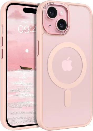 Miniatura 18 de BENTOBEN Compatible con iPhone 15 Plus, Funda de teléfono magnética translúcida mate delgada a prueba de golpes [Compatible con MagSafe] Funda