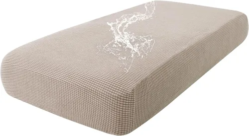 Miniatura 50 de hyha Fundas impermeables para cojines de sofá para mascotas, funda antideslizante para asiento de sofá para perros lavable, tela de jacquard Gris