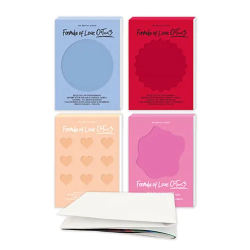 TWICE Formula of Love (fórmula de amor): O+T=<3 contenido del tercer álbum+póster+juego de tarjetas de fotos de mensaje+guía Kpop sellada (juego de