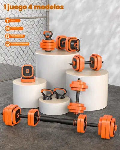 Miniatura 2 de Rendpas Juego de mancuernas ajustables, 45/65/85 libras, juego de pesas libres con conector, juego de mancuernas 4 en 1 para entrenamiento en casa