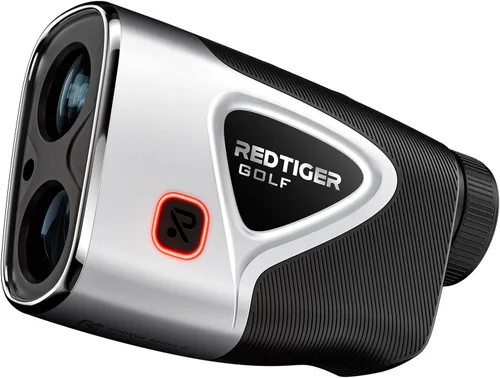 REDTIGER Telémetro Golf, telémetro de golf de 1200 yardas con pendiente, pantalla adaptable a la luz, magnificación 7X, vibración de bloqueo de