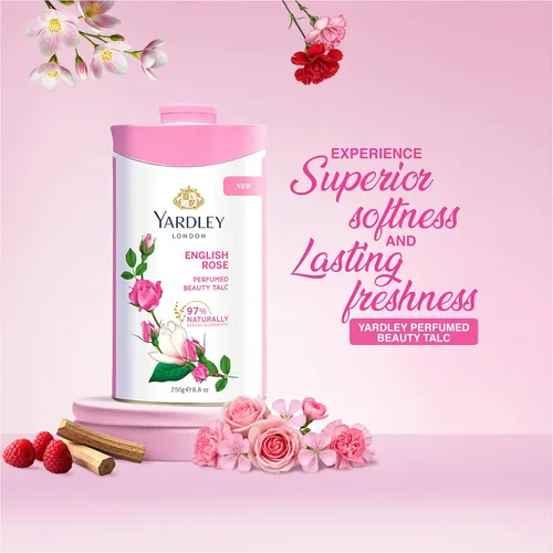 Miniatura 4 de Yardley Talco perfumado de rosa inglesa, 8.82 oz