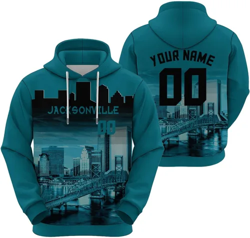Miniatura 16 de Custom Football Hoodies City Night Skyline Personalized Sweatshirt Name Number Fan Gift Pullover for Men Women Youth