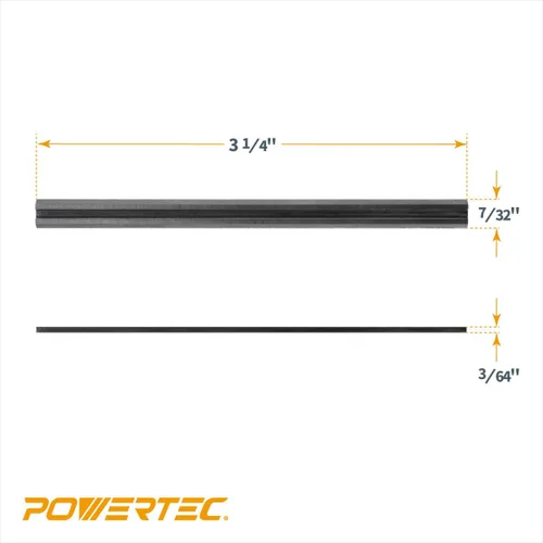 Miniatura 2 de POWERTEC Cuchillas cepilladoras HSS de 3-1/4 pulgadas, paquete de 2 unidades para WEN 6530, DeWalt DCP580B, PORTER-CABLE PC70THP, RYOBI P611, Bosch