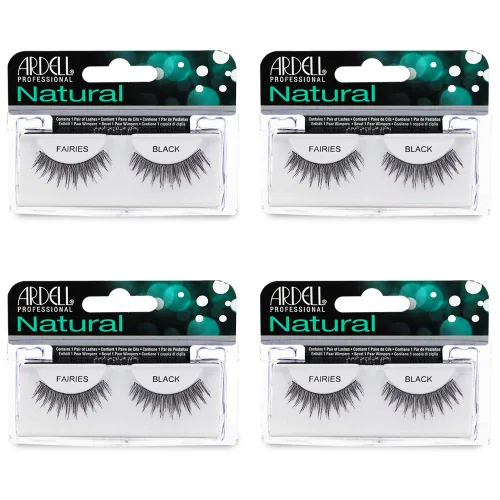 Miniatura 15 de Ardell Pestañas postizas para bebés, ligeras, de aspecto natural, con banda invisible para uso diario, paquete de 4