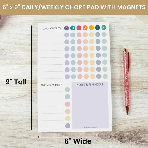 Miniatura 2 de bloom daily planners Bloc magnético de planificación de tareas – Rastreador de hábitos y tareas pendientes diarios y semanales para adultos