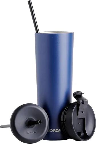 Miniatura 9 de NORDAY Vaso con tapa y popote – Bloom 30oz – Vaso aislado negro – Vaso de acero inoxidable – Taza de café de doble pared – Mantiene la temperatura