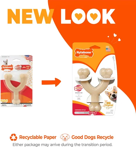 Miniatura 2 de Nylabone Wishbone Power Chew - Juguete masticable para perros pequeños de hasta 25 libras