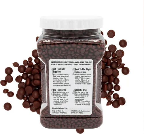 Miniatura 2 de Blended Waxes, Inc. - Cera de sellado de botellas, perlas de sellado de cera de pastilla para sellado de botellas de vino, cerveza y licor, sella