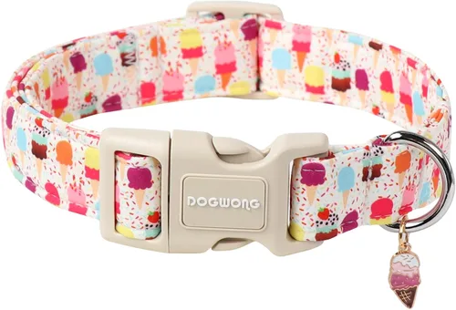 Miniatura 21 de DOGWONG Collar de Algodón Navideño para Perro, Collar de Perro Rojo de Papá Noel, Collares Duraderos para Mascotas de Fiestas Navideñas, Lindo Rojo
