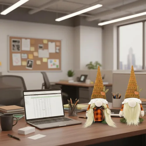 Miniatura 6 de Decoraciones de Acción de Gracias para el hogar - Decoración de otoño - Linda muñeca de felpa de gnomos de Acción de Gracias para oficina
