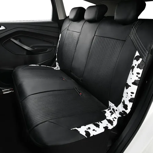 Miniatura 6 de Flying Banner - Juego completo de fundas para asiento de automóvil de cuero sintético, para asientos delanteros y traseros, estilo de moda, fácil