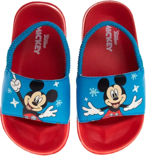 Disney Minnie Mouse, Encanto, Mickey, Lightning McQueen, Frozen Elsa Anna Girl - Sandalias de verano para niños con correa trasera para la playa,