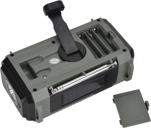 Miniatura 5 de Radio de emergencia 10000MAH Radio meteorológica solar manivela AM/FM/SW/NOAA radio de onda corta portátil con cargador de teléfono celular