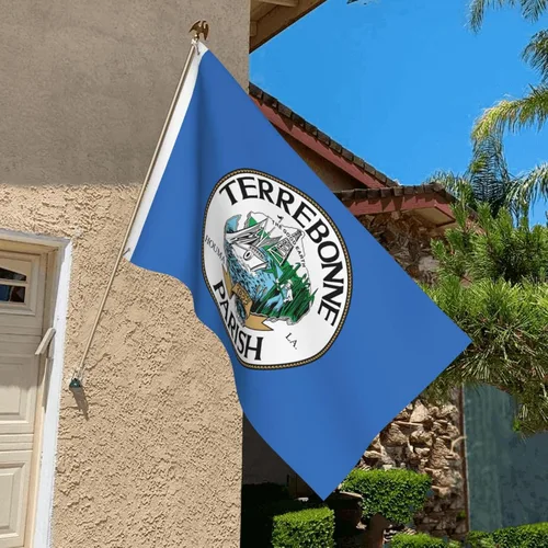 Miniatura 3 de Bandera de la parroquia de Terrebonne, bandera de Luisiana de 3 x 5 pies, banderas duraderas de doble cara para exteriores, banderas decorativas