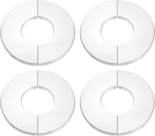 Miniatura 22 de uxcell Brida dividida de pared, placa redonda de escudo de acero inoxidable 304 de 0.866 in para tubo de diámetro de 0.866 in