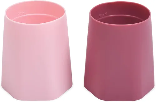 Miniatura 10 de Tiny Twinkle Paquete de 2 vasos de entrenamiento – Vasos de silicona para beber independientemente para bebés y niños pequeños, suministros