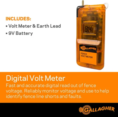 Miniatura 2 de Gallagher Medidor de voltios digital Lector eléctrico de voltaje de valla para probar, rastrear y diagnosticar cortocircuitos y fallas