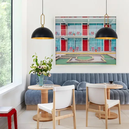 Miniatura 9 de Luces Colgantes de Cúpula de 15.75 Pulgadas, Luz de Metal Negro Dorado para Comedor, Accesorios de Iluminación de Candelabro Colgante Grande Moderno