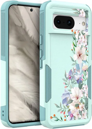 Miniatura 9 de Funda para Google Pixel 8 5G: lindo diseño floral de flores para niñas y mujeres, delgada y suave TPU parachoques silicona funda para teléfono