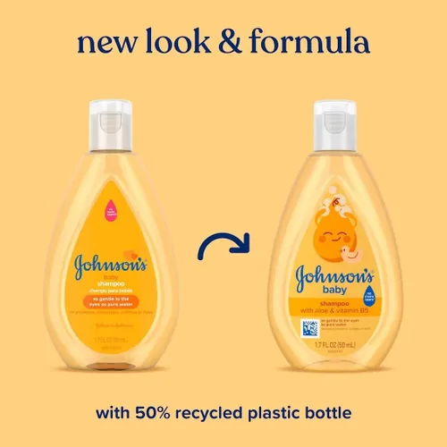 Miniatura 2 de Johnson's Champú para bebé, tamaño de viaje, 1.7 onzas (paquete de 4)