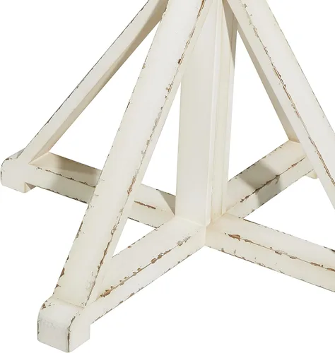 Miniatura 5 de Deco 79 Mesa auxiliar de madera para mesa auxiliar, mesa auxiliar de 29 x 29 x 31 pulgadas, color blanco