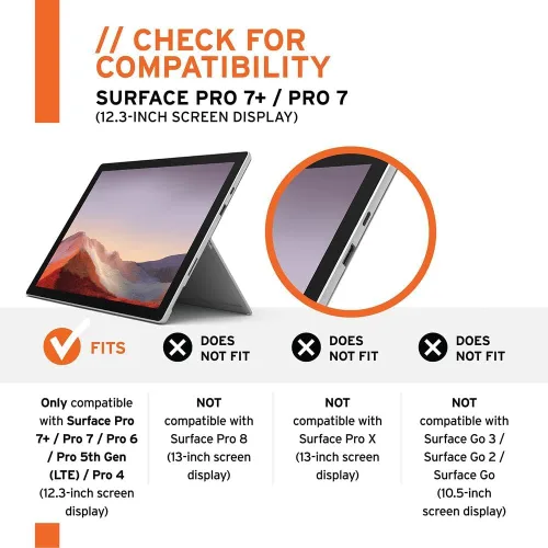 Miniatura 2 de URBAN ARMOR GEAR UAG Microsoft Surface Pro 7 Plus, Pro 7, Pro 6, Pro 5 (LTE), Pro 4 Protector de pantalla de vidrio templado antihuellas