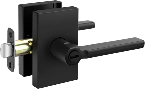 Miniatura 23 de Goldenwarm Manijas de puerta ficticias doradas, aleación de zinc resistente, palanca de puerta interior sin giro para pasillo y armario, perilla