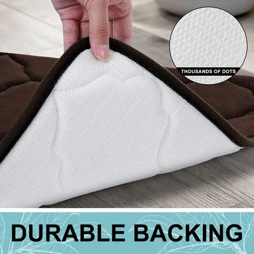 Miniatura 4 de Olanly - Alfombra de baño de espuma viscoelástica, ultra suave, antideslizante y absorbente, lavable a máquina, cómoda, gruesa alfombra de baño