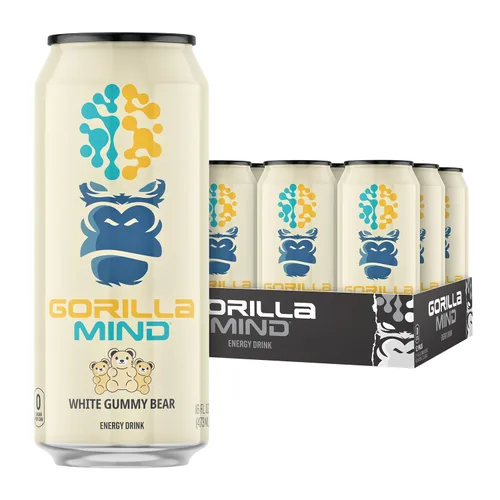 Miniatura 14 de Gorilla Mind Bebida energética Energía inigualable · Enfoque amplificado N-acetil-L-tirosina, alfa-GPC, 200 mg de cafeína, uridina, azafrán 0