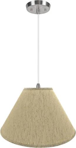 Miniatura 4 de Aspen Creative, Beige, 72561-11 Two Hanging Pendant Ceiling Light with Transitional Hardback Empire Fabric Lamp Shade, 20" Width