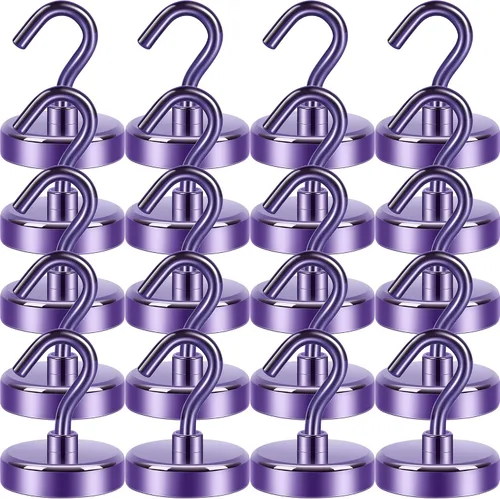 Miniatura 30 de Neosmuk Ganchos magnéticos, esenciales para cruceros, más de 32 libras, ganchos magnéticos resistentes para cabinas de cruceros, refrigerador