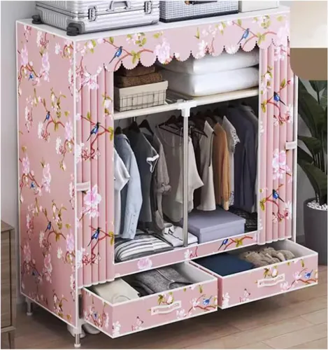Miniatura 15 de Armarios grandes Armario portátil con cajón Armarios para dormitorio colgante de metal hierro ropa armario ahorra espacio armario ahorro de espacio