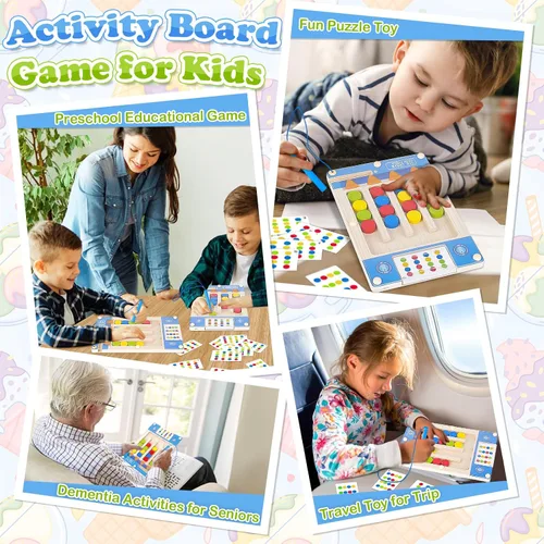 Miniatura 3 de Juguetes Montessori de madera sensorial para autismo: regalos de cumpleaños para niñas y niños de 4, 5, 6 años Juguetes para niños y niñas