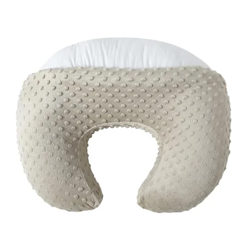 Juego de almohada de lactancia con funda para mamás que amamantan, almohadas de lactancia ultrasuaves para bebé recién nacido niño o niña (Espuma
