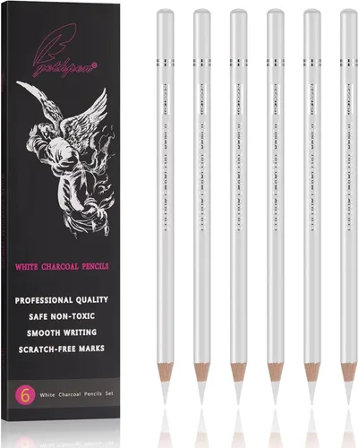 Miniatura 9 de GETHPEN Lápices de pastel, juego de lápices de carbón coloreados para dibujo, lápices de color tono de piel, lápices de carbón para dibujo, lápices
