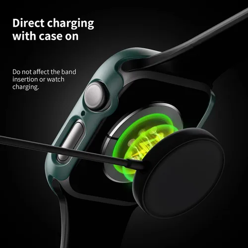 Miniatura 6 de Juego de 6 fundas para Apple Watch 40 mm SE 2 (2024) Series 6, Series 5, Series 4 con protector de pantalla de vidrio templado, funda protectora