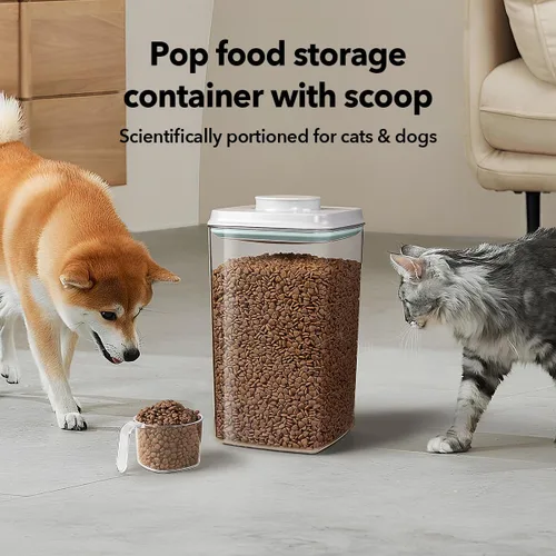 Miniatura 2 de Ankou Contenedor de almacenamiento de comida para perros con cuchara de 4.4 fl oz – Contenedor hermético de comida para perros de 4 l/4.2 cuartos