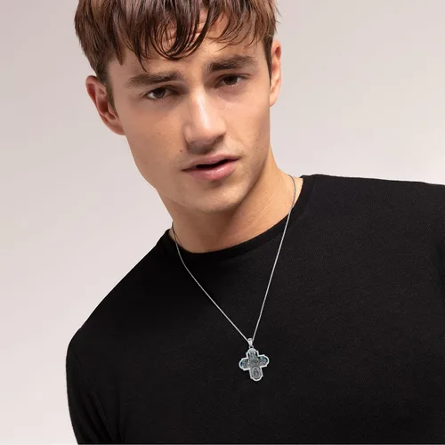 Miniatura 162 de Collar de plata de ley 925 con medalla de San Patrón, colgante de protección católica, amuleto, joyería religiosa para hombres y mujeres