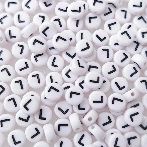 Miniatura 7 de Más de 200 cuentas de letras M individuales de 0.16 x 0.27 pulgadas para la fabricación de joyas, alfabeto acrílico redondo blanco a granel