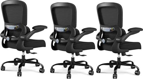 Miniatura 12 de Silla de oficina – Silla de escritorio ergonómica con soporte lumbar ajustable, silla de computadora de malla, silla ejecutiva para oficina en casa