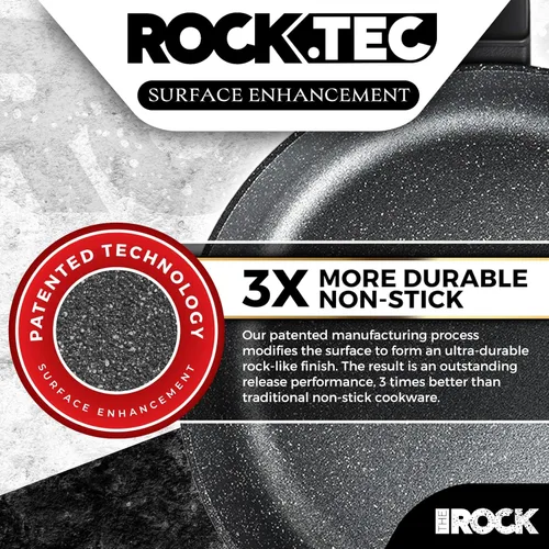 Miniatura 2 de THE ROCK SOHO - Juego de utensilios de cocina de 15 piezas, ollas y sartenes antiadherentes con ROCK.TEC, compacto para cocinas urbanas, no se pega