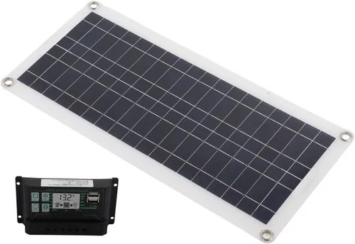 Miniatura 3 de Estink Kit de panel solar, panel solar de 30 W, 30 A, 12 V, 24 V, cargador de voltaje, kit de inicio de panel solar de silicio policristalino