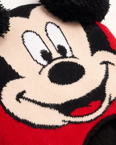 Miniatura 4 de Disney Sombrero de invierno para niños, paquete de 2 gorro con pompones Lightning McQueen o gorro de Mickey Mouse (4-7)
