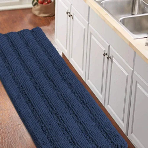Miniatura 26 de Turquoize Alfombras de Baño de Chenilla Peludas Alfombra de Baño Antideslizante Gruesas Alfombras Peludas para Baño Chenilla Juego de Alfombra