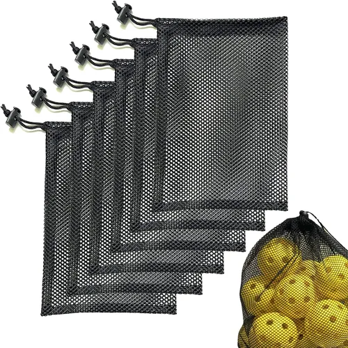 Miniatura 8 de SAEBEL Bolsas de malla con cordón duradero para pelota de golf, pickleball, tenis, béisbol, gimnasio, equipo de natación