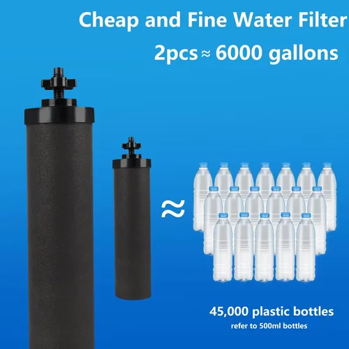 Miniatura 5 de Filtro de agua de repuesto con infusión de plata para sistema de filtros de bloque de carbono negro Berkey® BB9-2®, compatible con elementos