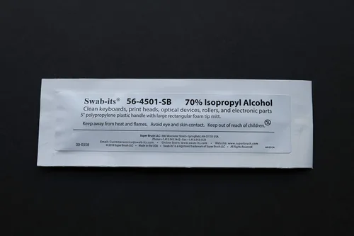 Miniatura 4 de Swab-its® Hisopos 70% IPA 5" Bolsa de cabeza rectangular grande de 25 hisopos: Hecho en los Estados Unidos