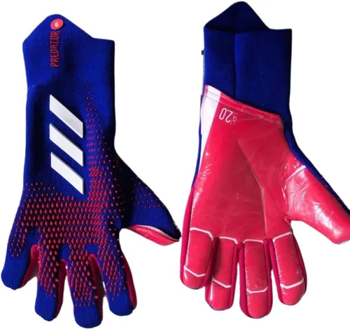 Miniatura 7 de Guantes de portero de fútbol, guantes de entrenamiento de portero, agarre fuerte, antideslizantes y transpirables para adultos y niños negro rojo
